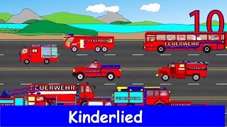 10 kleine Feuerwehrautos - Kinderlernlied - Yleekids Deutsch lernen mit Kinderliedern