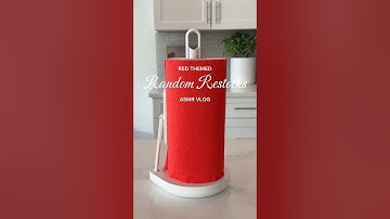 Red ♥️ themed random home restocks 🎈🌹💋 #restockingvideo #asmrrestock #restockingasmr