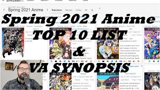 Spring 2021 Anime | TOP 10 LIST & Voice Narration SYNOPSIS