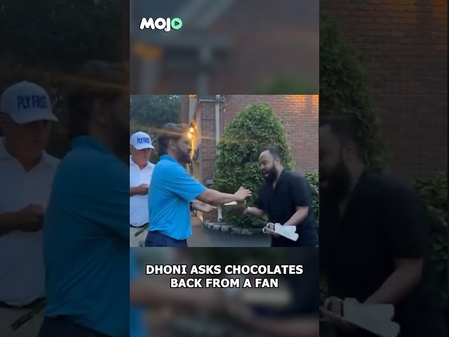 “Chocolate Wapas Do”  | Dhoni Has A Fun Interaction With A Fan In A Now Viral Video #msdhoni #viral class=