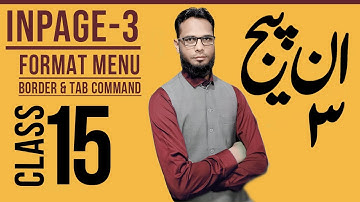 INPAGE 3  BORDER AND TAB COMMAND