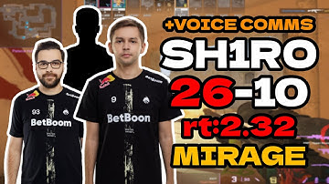 sh1ro (26-10) rt:2.32 w/hally/Ao- +VOICE COMMS l EU FACEIT RANKED (mirage) l #cs2 #pov