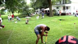beer olympics-bat spin and slid