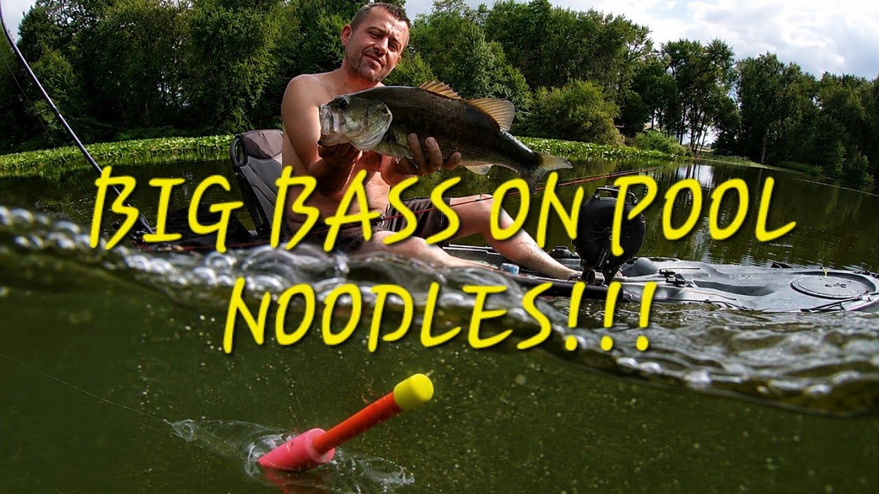 Catching BIG BASS ON Pool Noodle FLOATS!!!