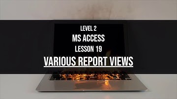 Level 2 Access Lesson 19: Various Report Views