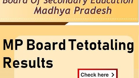 MP board retotalling result
