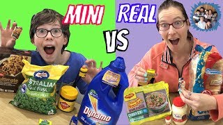 Coles Minis Vs Real Speed Shopping Challenge Mum Vs Son Coles Little Shop 2 Mini Collectables