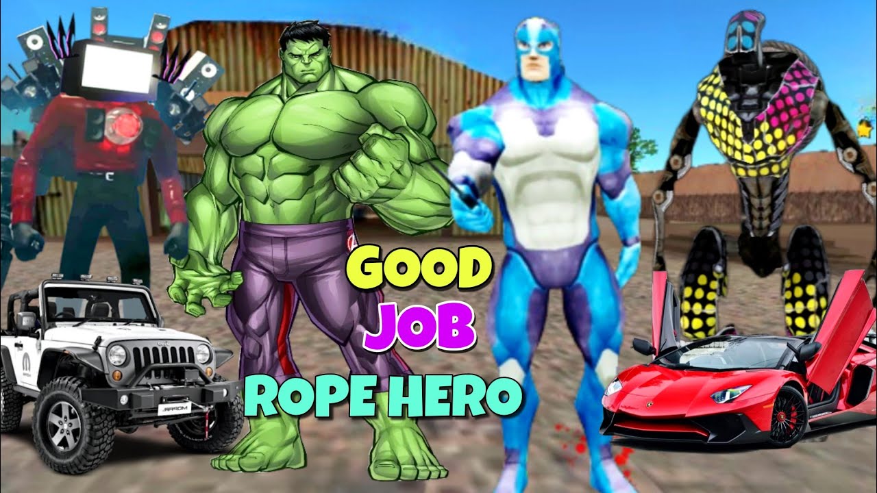 ROPE HERO COMPLETE 💯 EVIL HULK KA NEW TASK 💪 - YouTube