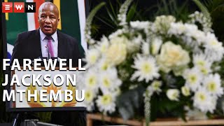 Fighting back tears, Thuli Mthembu sent a heartfelt tribute to her father, Jackson Mthembu, on Sunday, 24 January 2021. Mthembu was laid to rest after succumbing to COVID-19 last week. #COVID19 #JacksonMthembu #RIPJacksonMthembu