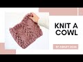 How to knit an easy lace cowl knitting pattern and tutorial