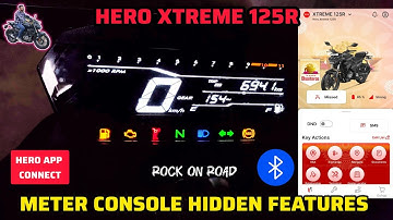 Hero Xtreme 125R Meter Console Hidden Features 😍 || Hero App Bluetooth Connect || Rock On Road