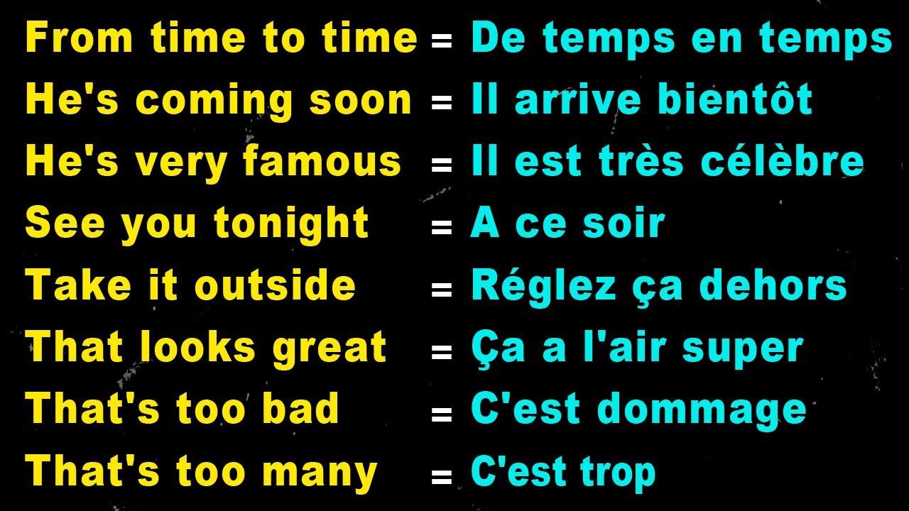 500 Phrases en Anglais les Plus Courantes Most Common English Phrases