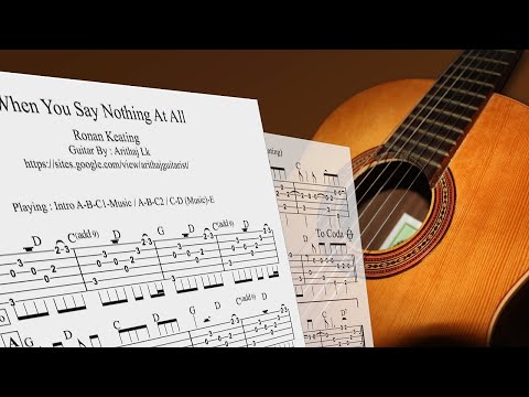 When You Say Nothing At All - Fingerstyle Guitar - Ronan Keating