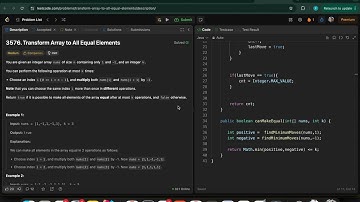 LeetCode 3576 || Weekly Contest 453 || Transform Array to All Equal Elements || Java