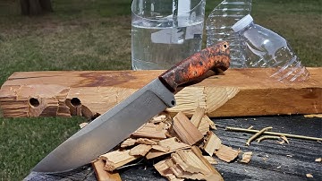 Sharpening and Chopping With The 80CRV2 Chopper | Knife Making | Vlog