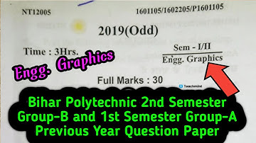 Engineering Graphics||Bihar Polytechnic Second Semester Group-B and first semester Group-A|Teachmint