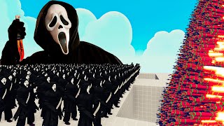 100x GHOSTFACE + 1x GIANT vs 3x EVERY GOD - Totally Accurate Battle Simulator TABS