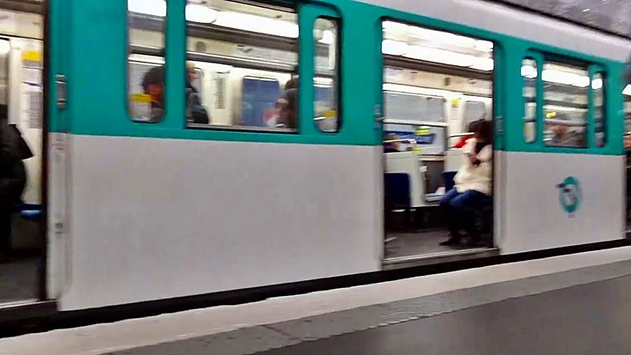 Поездка на борту громкого поезда MF67 1969 года по линии 12-го РАТП парижского метро