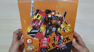 Sembo Mecha Of Steel - Fire Rescue Tf Combiner - Build - Lego Compatible Bricks