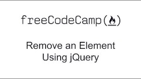 Remove an Element Using jQuery