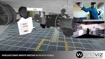 Remote meeting in VR with Vizible by Worldviz
