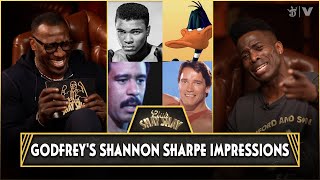 Godfrey's Spot-On Impressions: Shannon Sharpe, Daffy Duck, Schwarzenegger, Biden, Ali, Pryor \& MORE