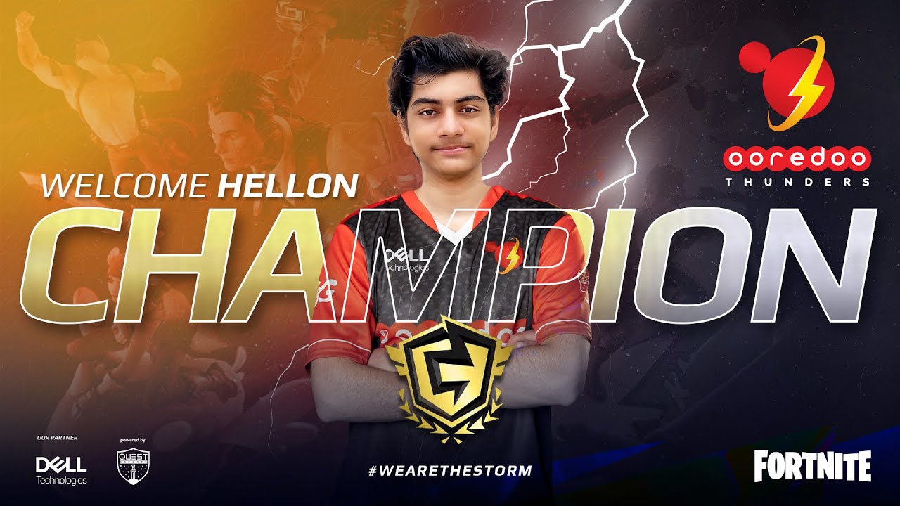 Introducing the Ooredoo Thunders Fortnite FNCS champion Hellon⚡