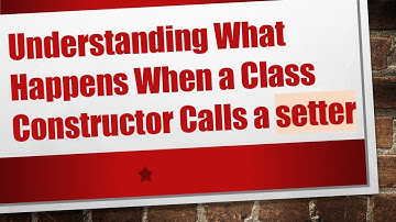 Understanding What Happens When a Class Constructor Calls a setter