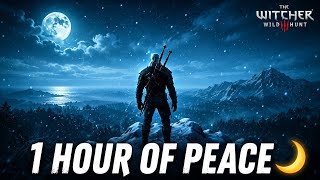 The Witcher 3 | 1 Hour of Skellige Mountain Ambience 🌙 Real-Time Weather & Day/Night Cycle