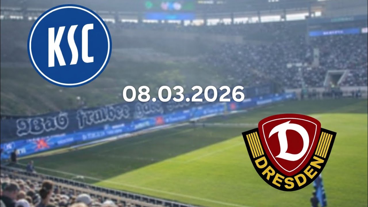 KSC - SG Dynamo Dresden (08.03.2026) mit unglaublicher Choreo!! Endstand 3:3