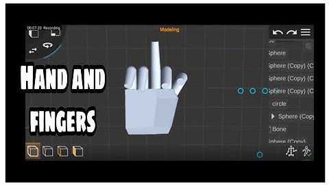 How to model hand with moveable fingers /prisma 3d/R3D Studio.