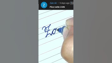 Zain - Beautiful name in Cursive writing | Cursive writing for beginners | #shorts