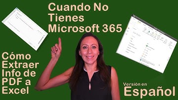 Cómo extraer información de PDF a Excel, cuando no tienes Microsoft 365