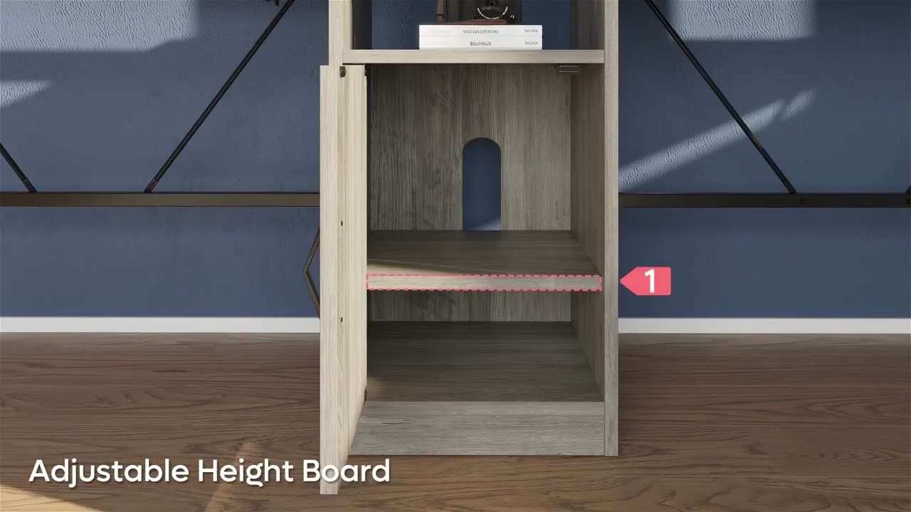 Lift Top L Shaped Desk 60 Inch with Cabinet Height Adjustable Standing Computer Desk