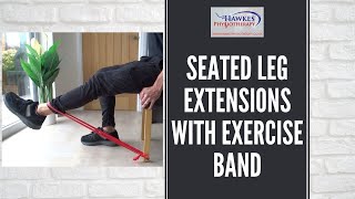 Seated Leg extensions with exercise band: Technique video