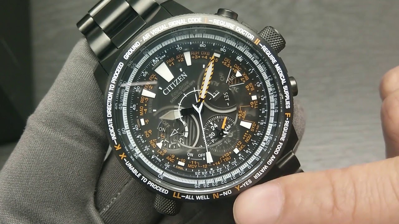掌握制空權】CITIZEN 星辰表Promaster Sky 飛行錶CC7015-55E - YouTube