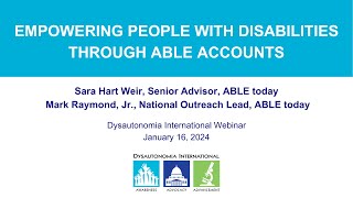 Empowering People with Disabilities through ABLE Accounts