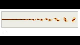 Kelvin-Helmholtz Instability in a 2D Mixing Layer