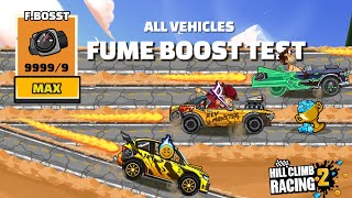 💥 Every Vehicle Fume Boost Test in HCR2 | Hill Climb Racing 2