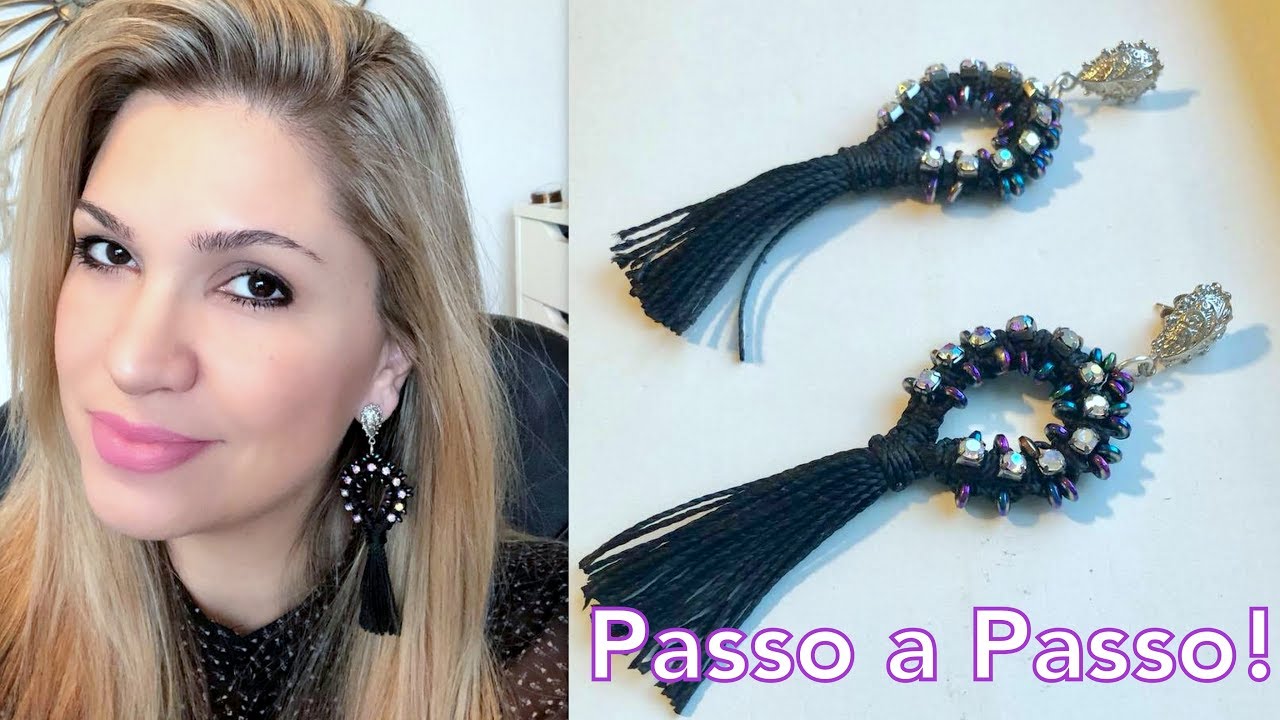 Brincos de Tassel e Macramé Perfeitos para a Noite