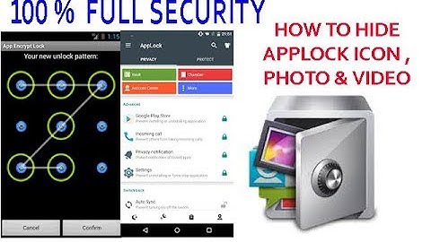 How To Hide Applock Icon , Photo & Video Full Security.