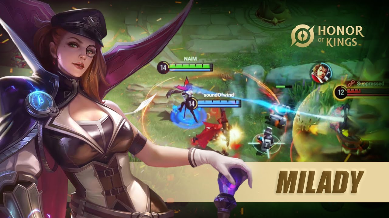 Epic Battle & Legendary Win | Mid Lane Expert Milady Crazy Damage Build | Honor of Kings