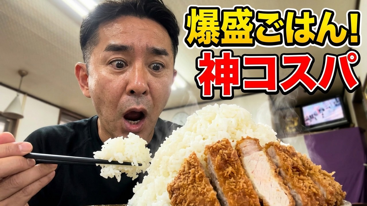 【LIVE】【デカ盛り】京都・トーホー食堂のトンカツ定食が爆盛りすぎて笑った🍱