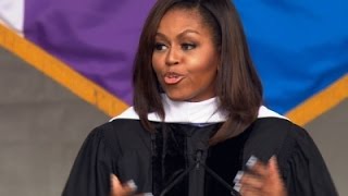 Michelle Obama Gives Final Commencement Speech