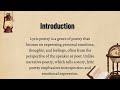 Lyric poetry #exam #literature #poetry #english