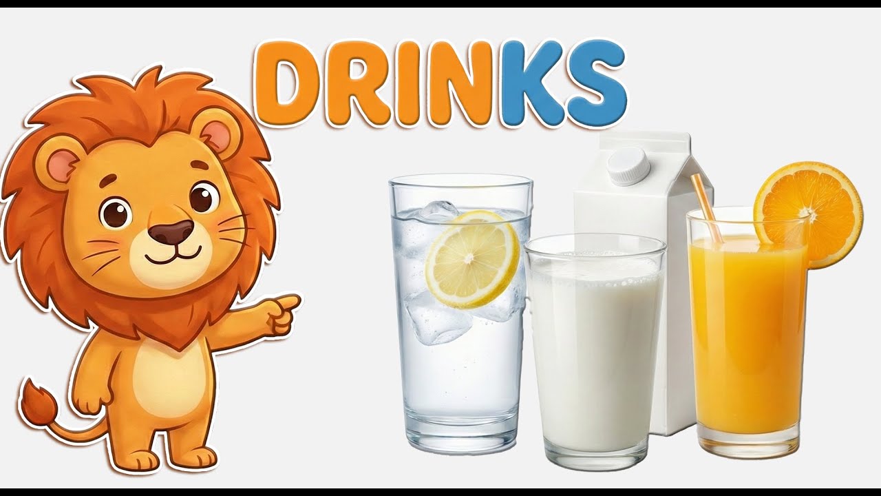 Drinks for Kids 🥛🧃 | Learn Drink Names