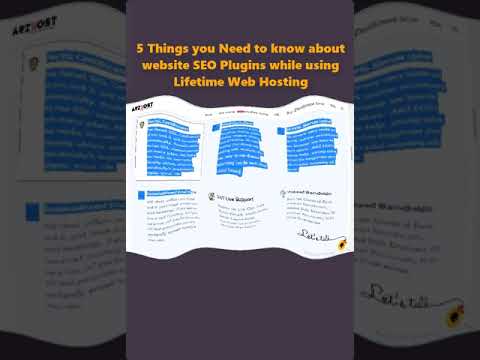 5 Things Need to know about website SEO Plugins while using Lifetime Web Hosting | 1 minute guide