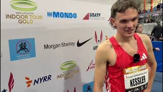 Hobbs Kessler Reacts To 3Rd-Place Finish In Wanamaker Mile At Millrose Games