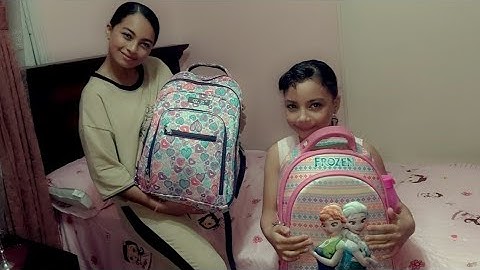 ماذا يوجد فى حقيبة المدرسة🎒والمقلمة👝مع جودى وجيداء