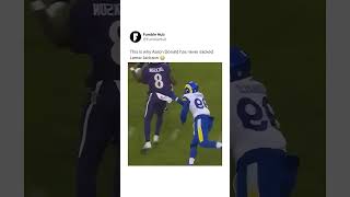 Aaron Donald has NEVER sacked Lamar Jackson 😳